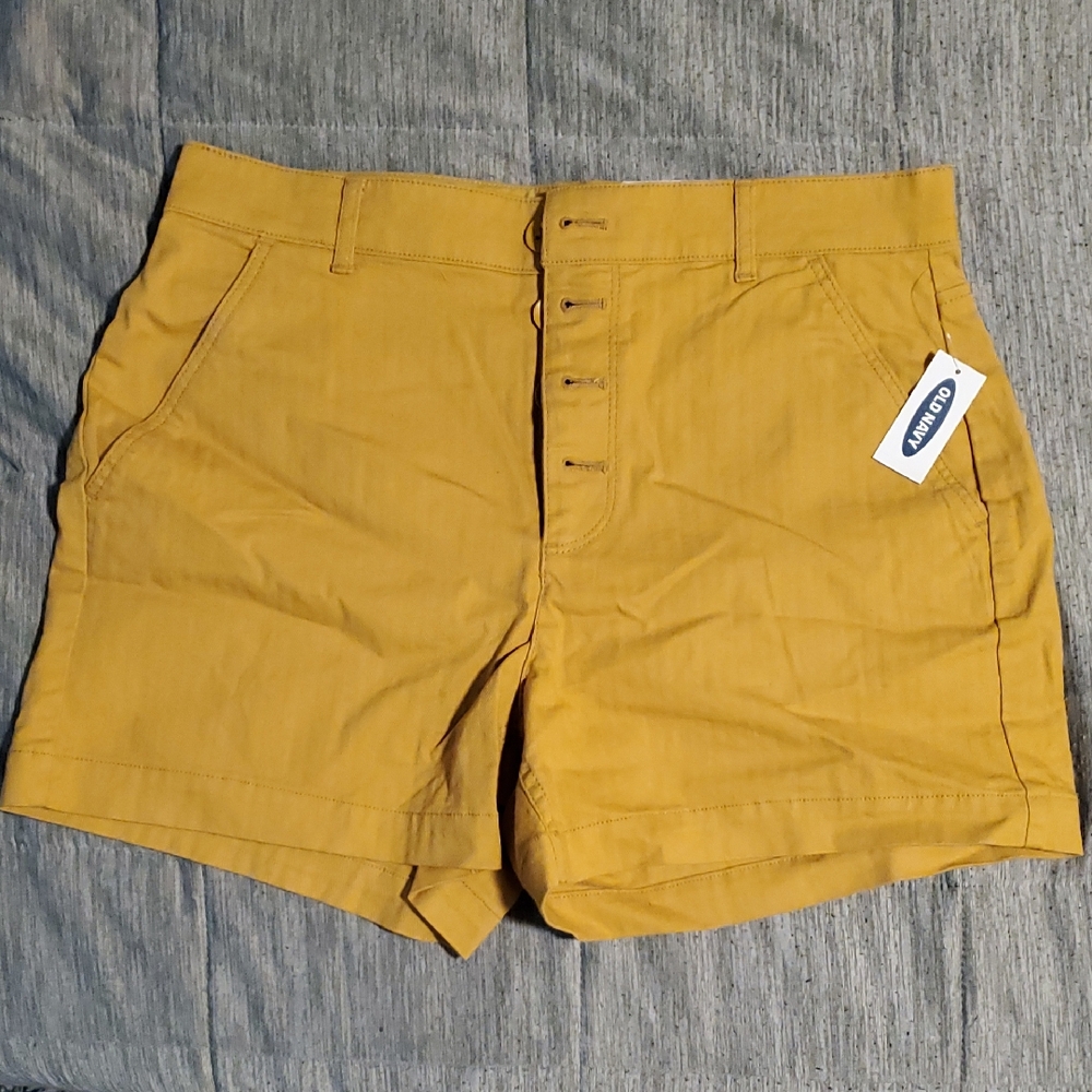 Old Navy Yellow High Waist Shorts Casual Style